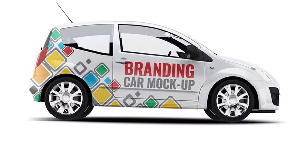 City Car Branding Mockup Download