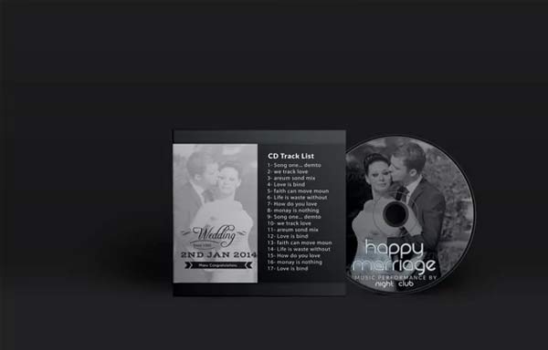 Classy Wedding CD Cover Templates Download