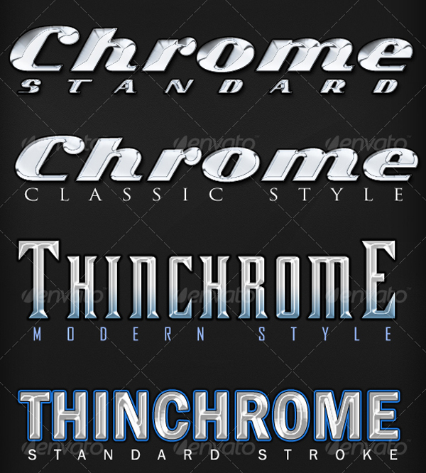 Clean Metallic Photoshop Layer Styles