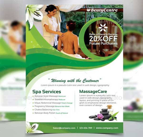 Clean and Modern Flyers for Spa