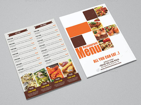 Clean Elegant Restaurant Flyer