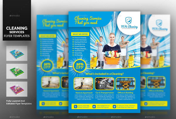 Cleaning Services Flyer Design Template Download