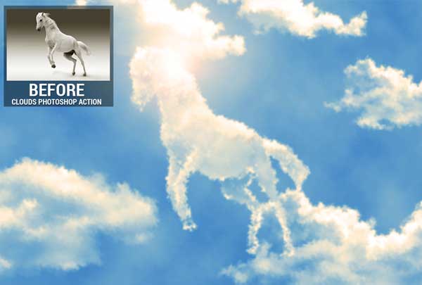 Cloud Shapes and Brushes Photoshop