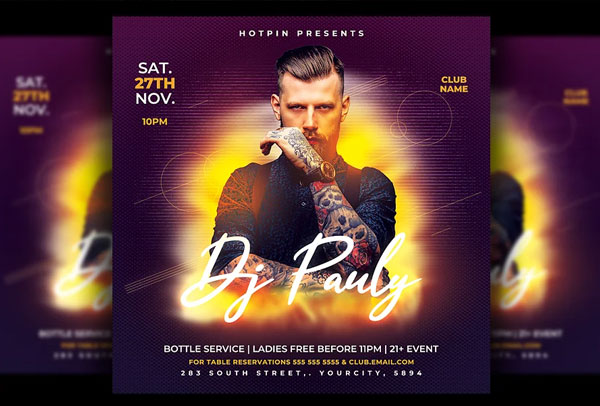 Club Dj Instagram Flyer Template