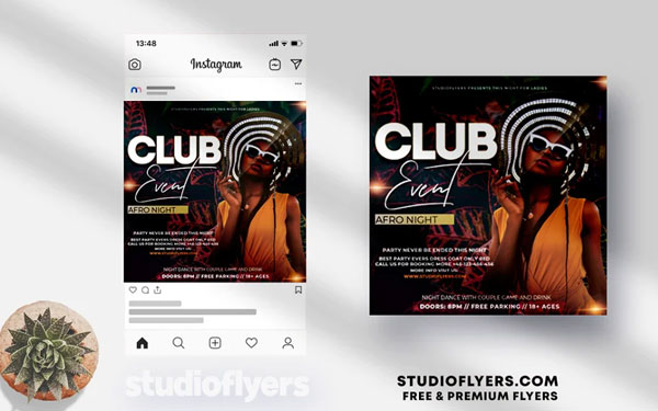 Club Event PSD Flyer Template