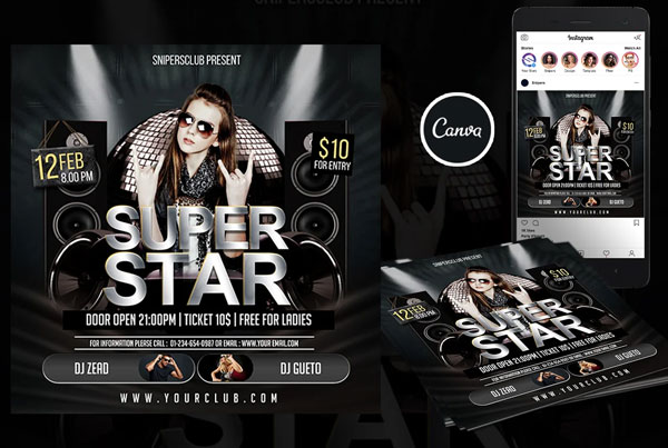 Club Flyer and Instagram Template