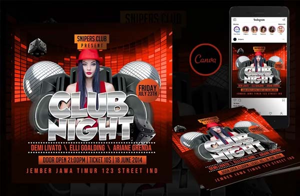 Dj Artist Event Flyer Canva Template