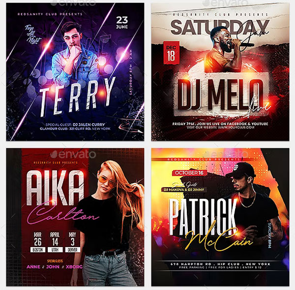 Club Party Instagram Flyer Bundle