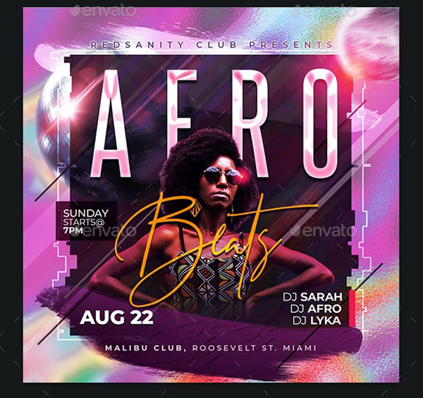 Club Party Instagram PSD Template