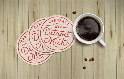 Coaster Mock Up Template