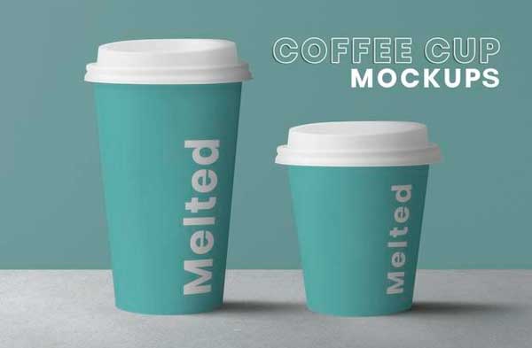 Coffee Paper Cups Mockup Free Psd