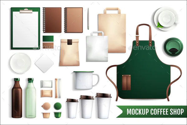 Coffee Shop Elements Mockup