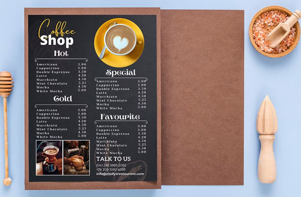 Coffee and Bar Menu Templates