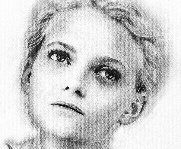 Color Pencil Sketch Photoshop Action Editable Template