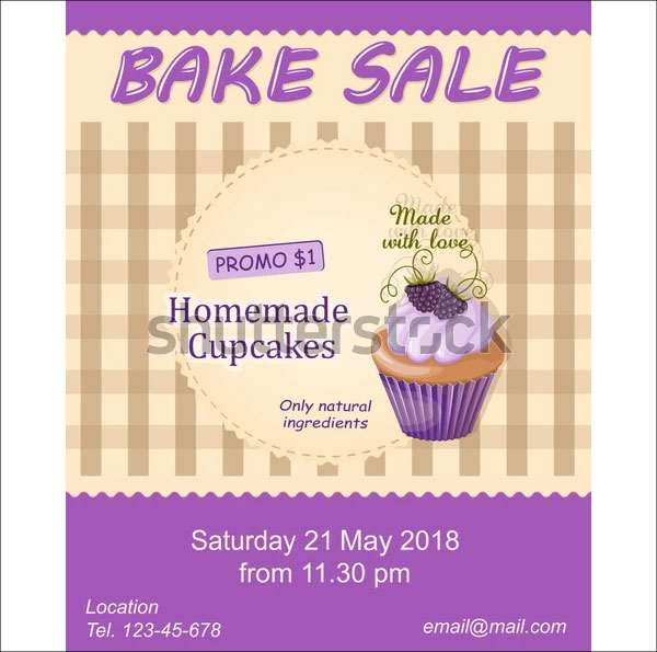 Colorful Flyer Template for Bake Sale