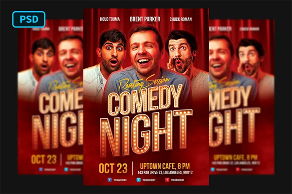 Comedy Night Flyer Template