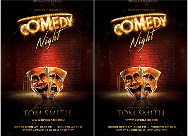 Comedy PSD Show Flyer