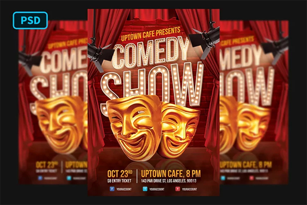 Comedy Show Flyers Template
