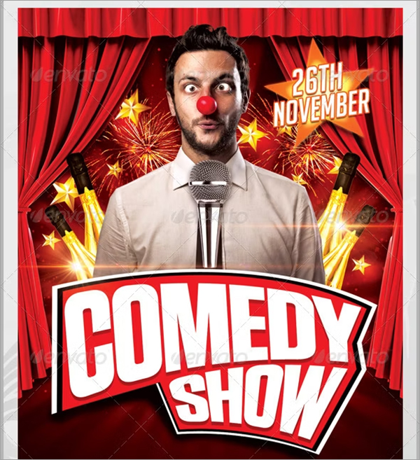 Comedy Show PSD Flyer Design Templates