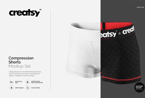 Women’s Compression Shorts Mockup