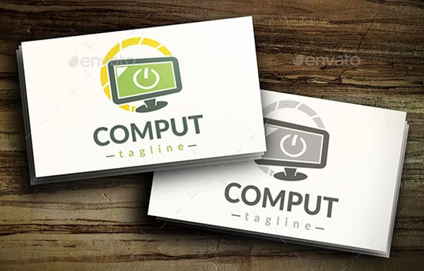 Computer Power Logo Template