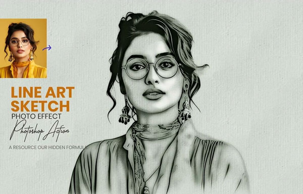 Concept Sketch Photoshop Actions Template