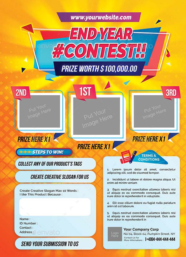 Contest Flyer Printable Template