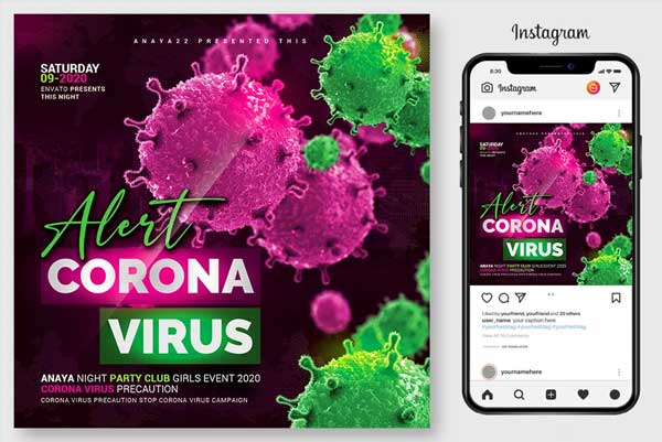 Corona Virus Flyer Template