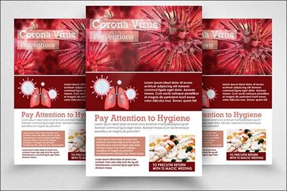 Corona Virus Prevention Flyer Template
