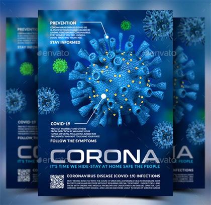 Coronavirus Covid-19 Flyer Template