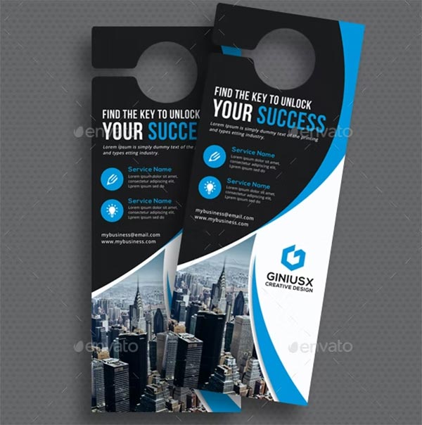 Corporate PSD Door Hanger Template