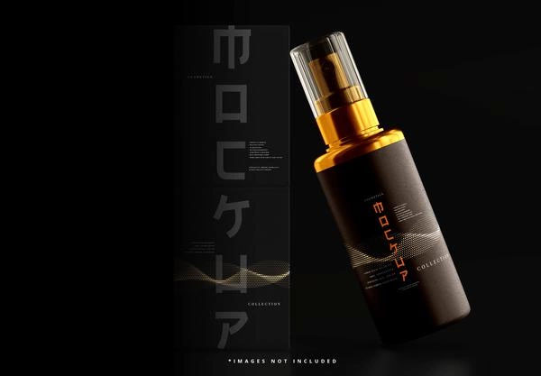 Cosmetic Deodorant Spray Mockup Template Free Psd
