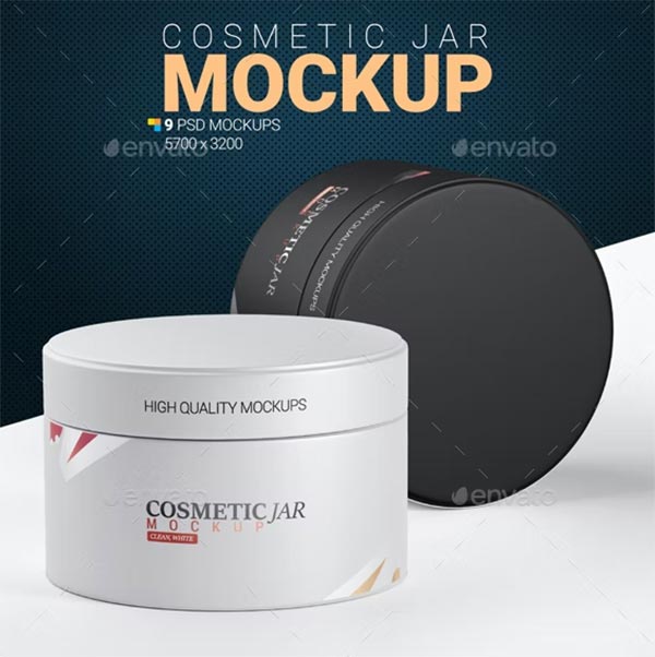 Cosmetic Jar Mockup Templates