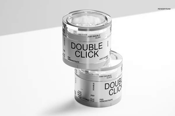 Cosmetic Jar and Box Mockup Set