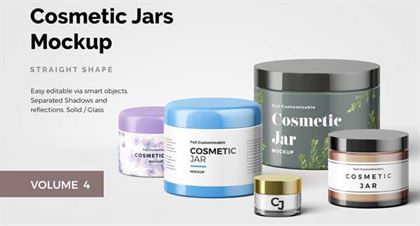 Plastic Cosmetic Jars Mockups