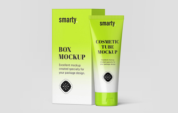 Cosmetic Tube PSD Box Mockup