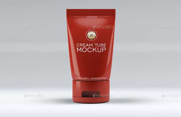Cosmetics Tube & Box Mockup Template