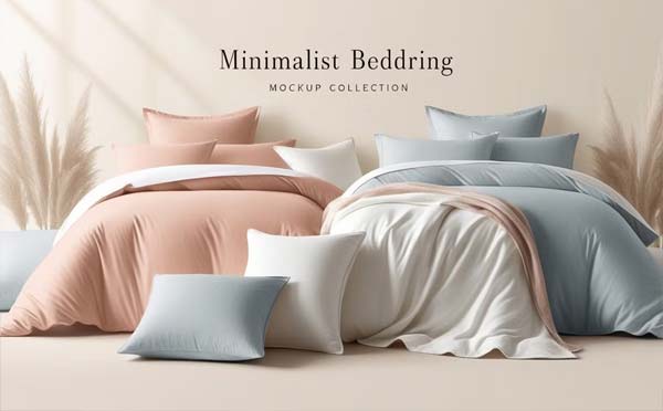 Cotton Bedding Mockup PSD Free Download