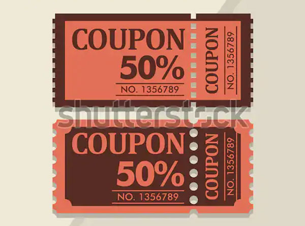 Coupon Discount Vintage Design