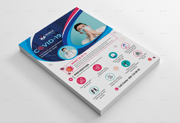 Covid-19 Coronavirus Campaign Flyer Template