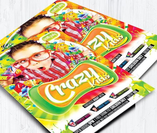 Kids Party Flyer PSD Template