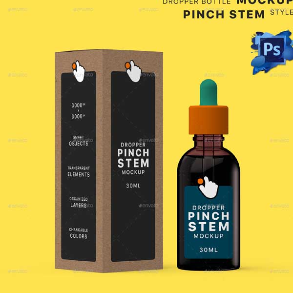Create a Realistic Dropper Bottle Mockup