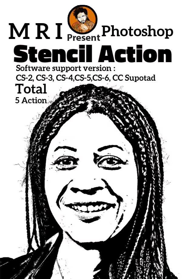 Creating Photoshop Stencil Action Set