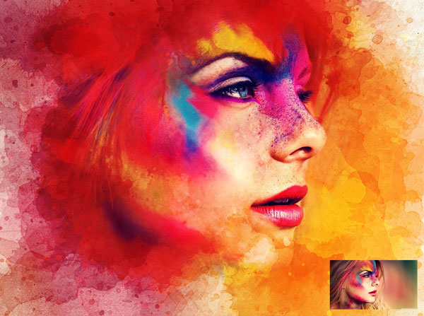 Creative Watercolor Artist Photoshop Action