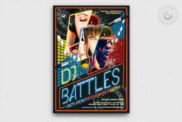 Creative DJ Battle Flyer Templates
