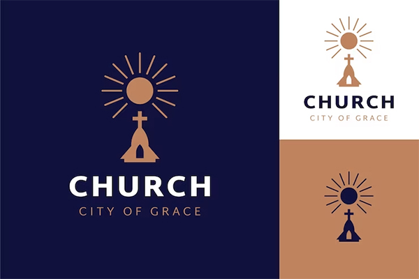 Creative Free PSD Church Logo Design