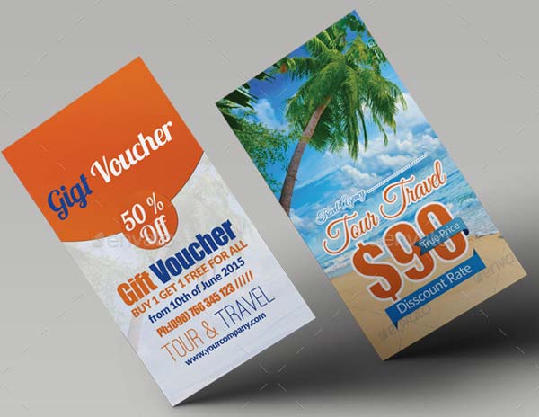 Creative Tour Travel Gift Voucher Templates