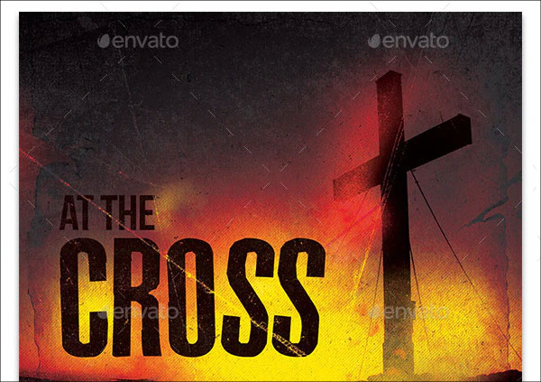Easter Cross Day Church Flyer Template