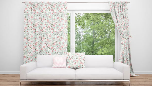Throw Pillows and Curtain Set