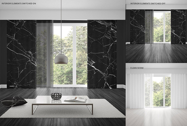 Curtains Room Scene Mockup